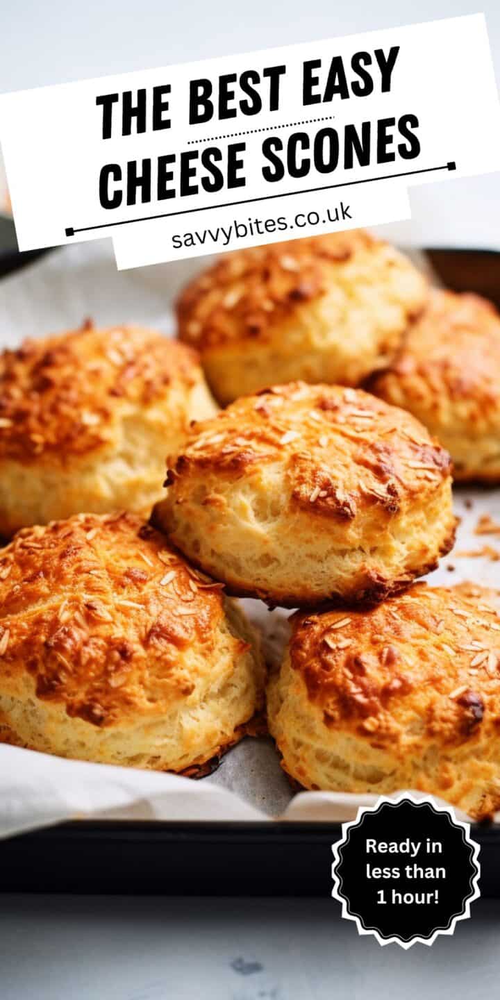 Cheese Scones on a baking tray.