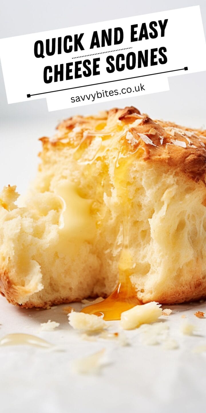A cheese scones spread with some melting butter.
