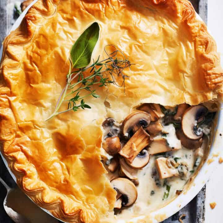 Easy One Pot Chicken and Mushroom Pie - Savvy Bites