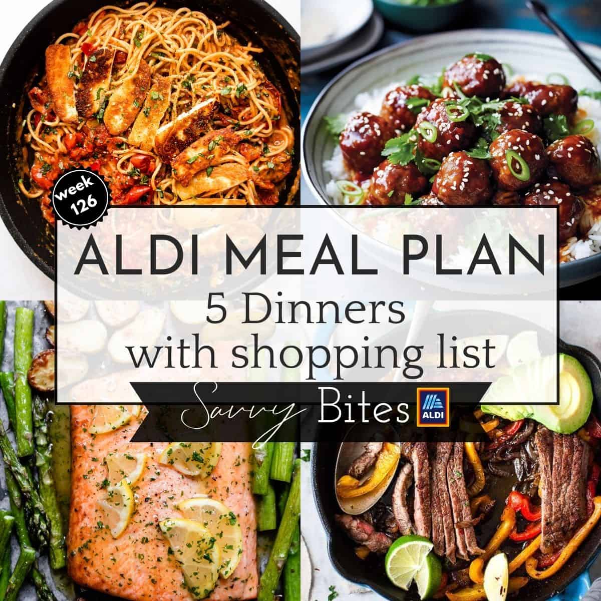 Aldi meal plan 126 photo collage.