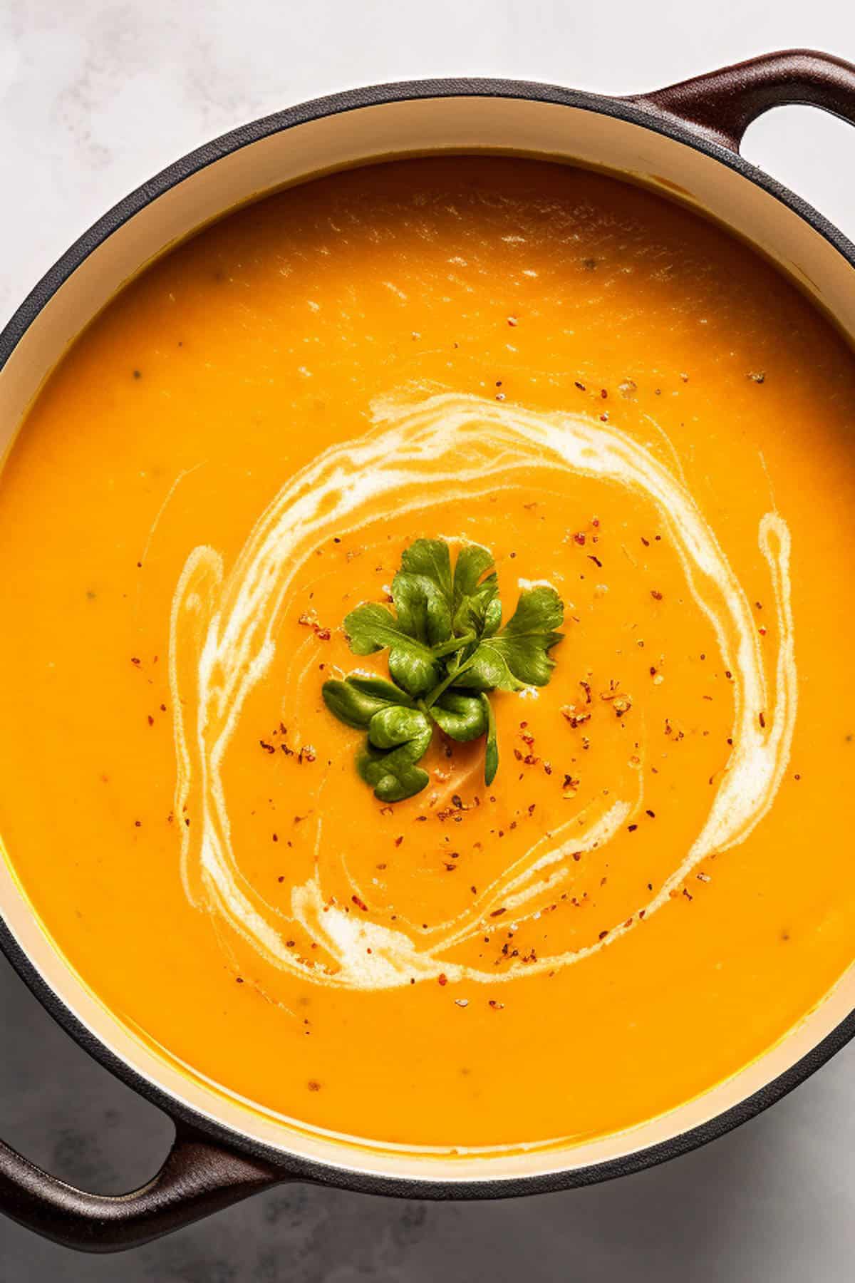 Carrot and Coriander Soup - Creme De La Crumb