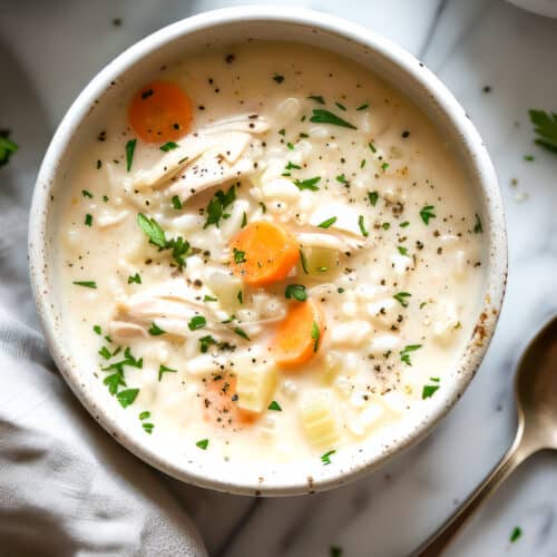 The Best Easy Chicken And Rice Soup - Savvy Bites