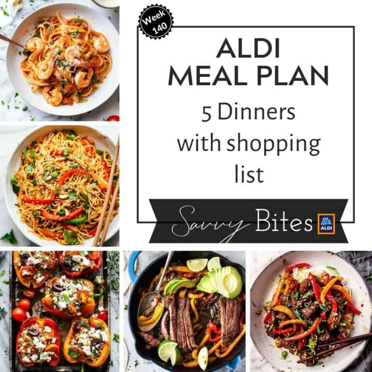 Photo collage for budget meal plan 140.