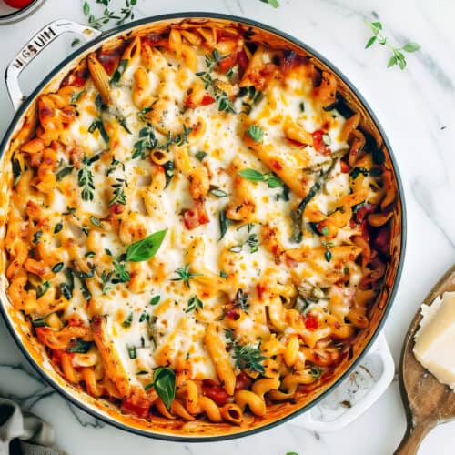 The Best Easy Vegetable Pasta Bake - Savvy Bites