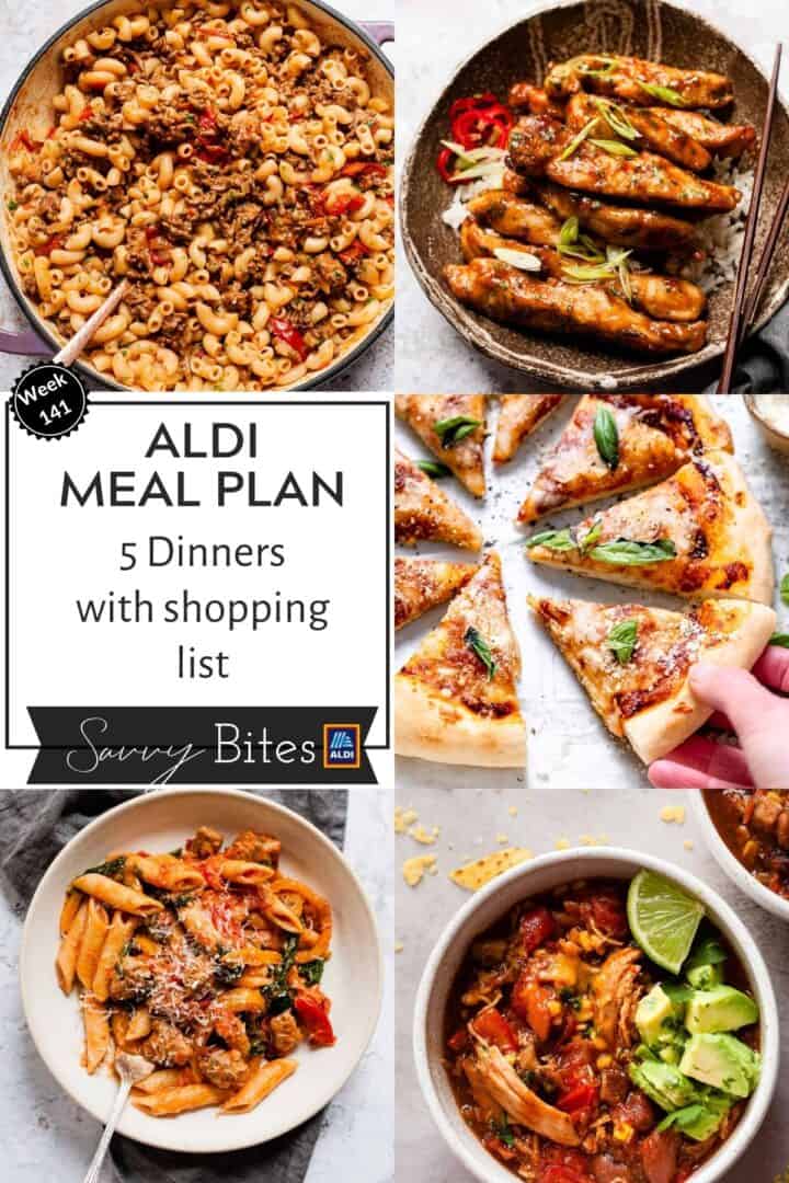 Aldi meal plan 141 featured image collage.