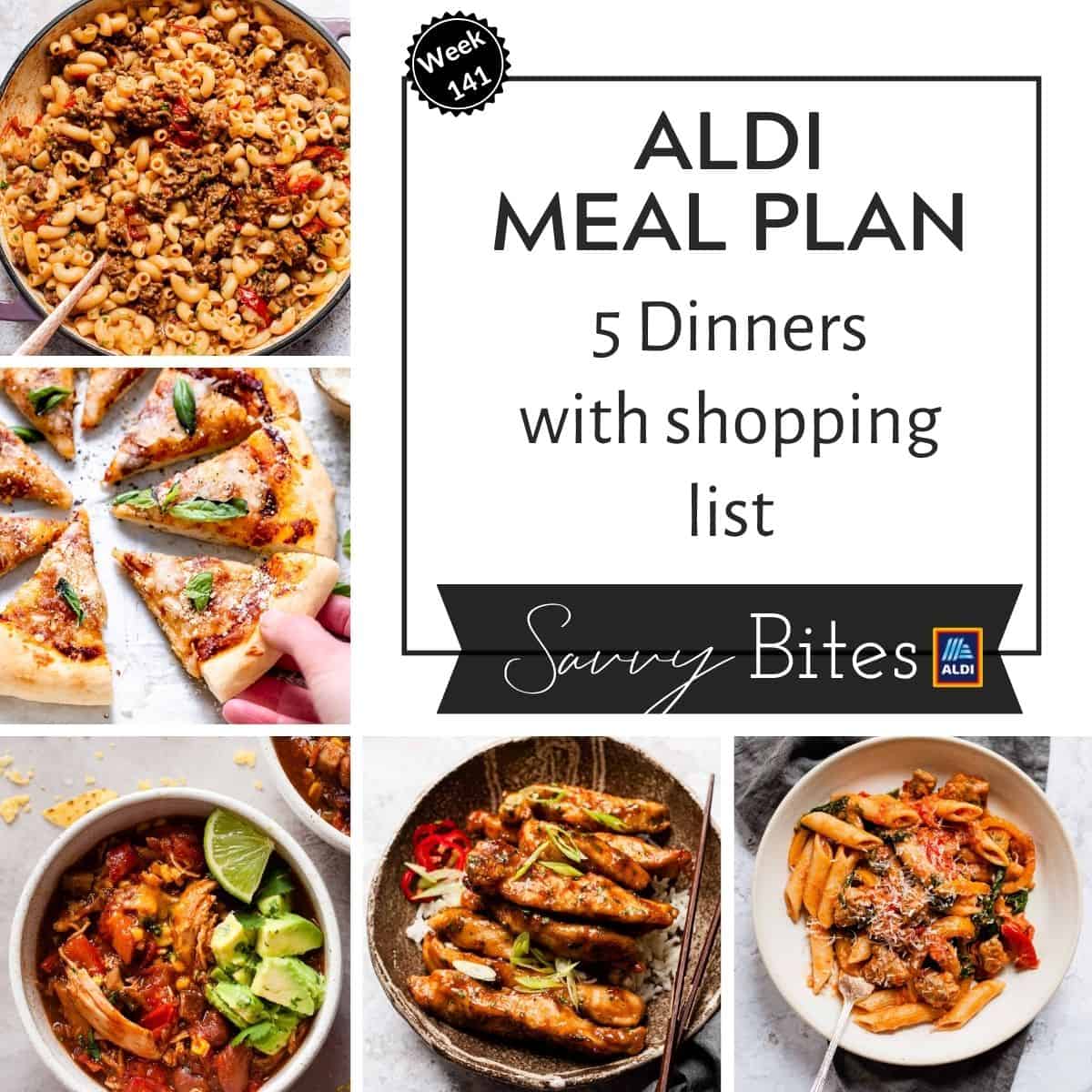 Aldi meal plan 141 featured image collage.