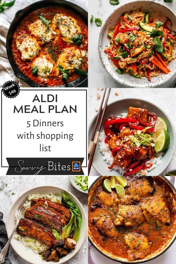 Family budget meal plan 146 photo collage.