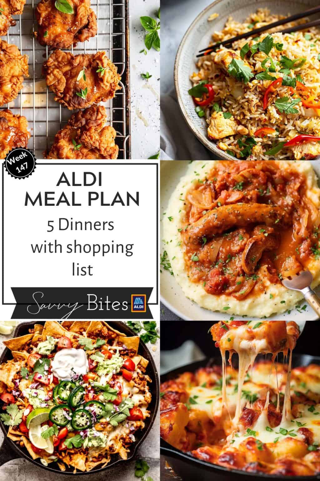 Aldi Family Budget Meal Plan 147 - Savvy Bites