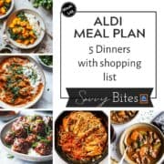 Aldi meal plan 148 photo collage.