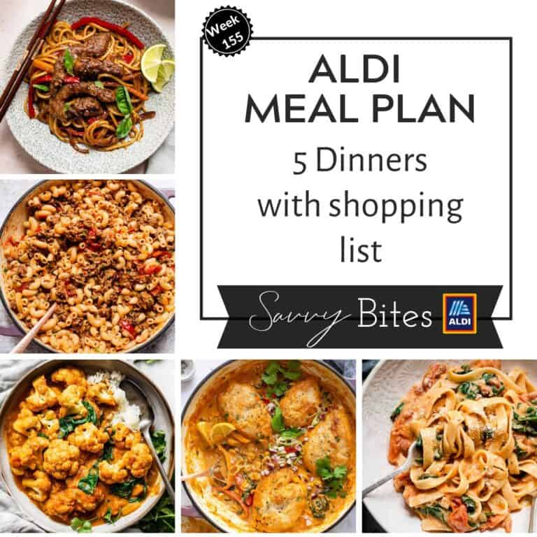 Aldi Budget Meal Plan 155