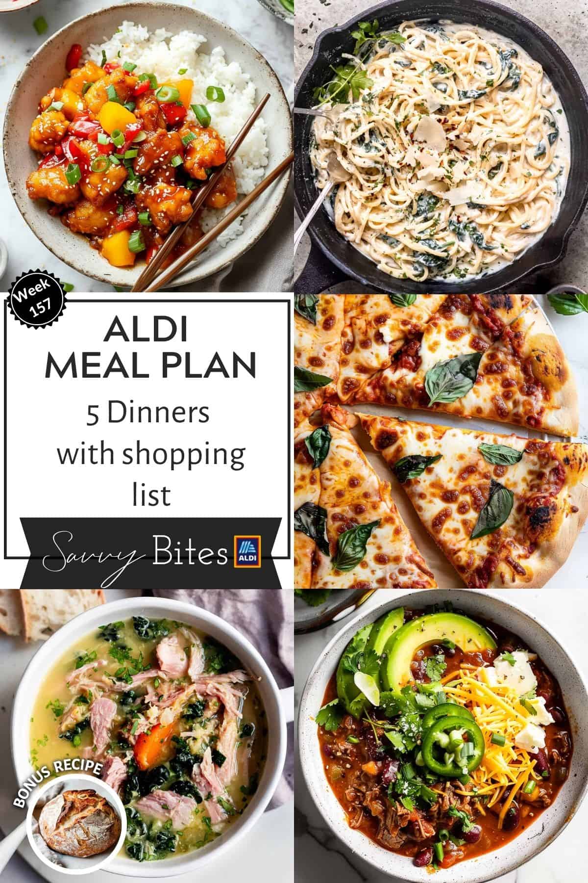 Meal plan 157 photo collage.