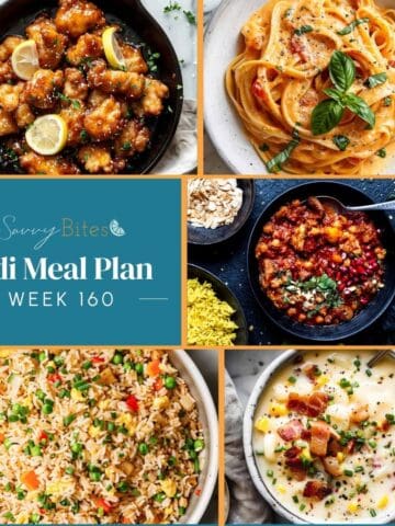 Aldi meal plan 160 photo collage.