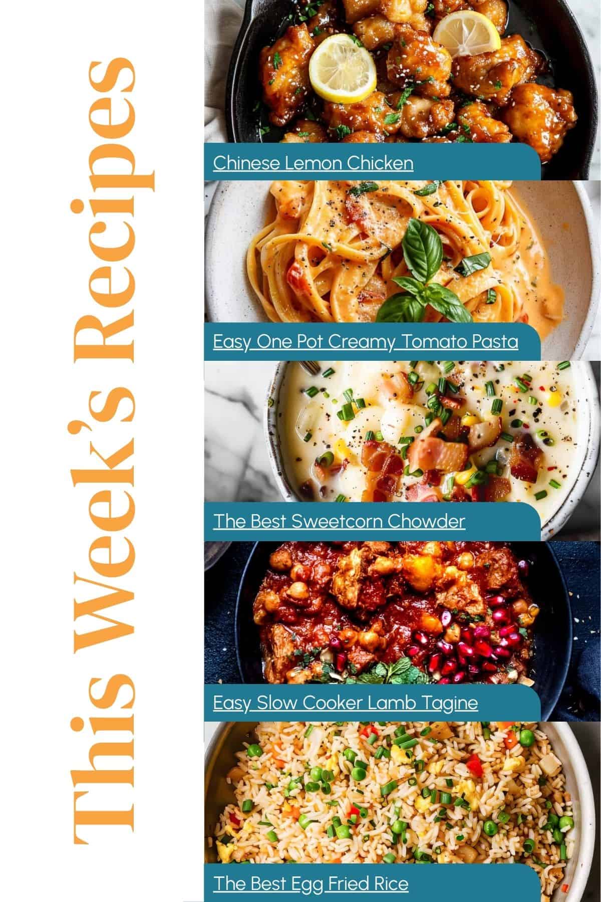 Aldi meal plan 160 photo collage.