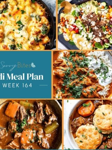 Aldi budget meal plan 164 photo collage.