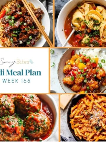 Photo collage for Aldi Budget meal plan 165.