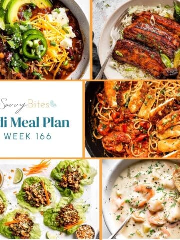 Aldi budget meal plan 166 photo collage.