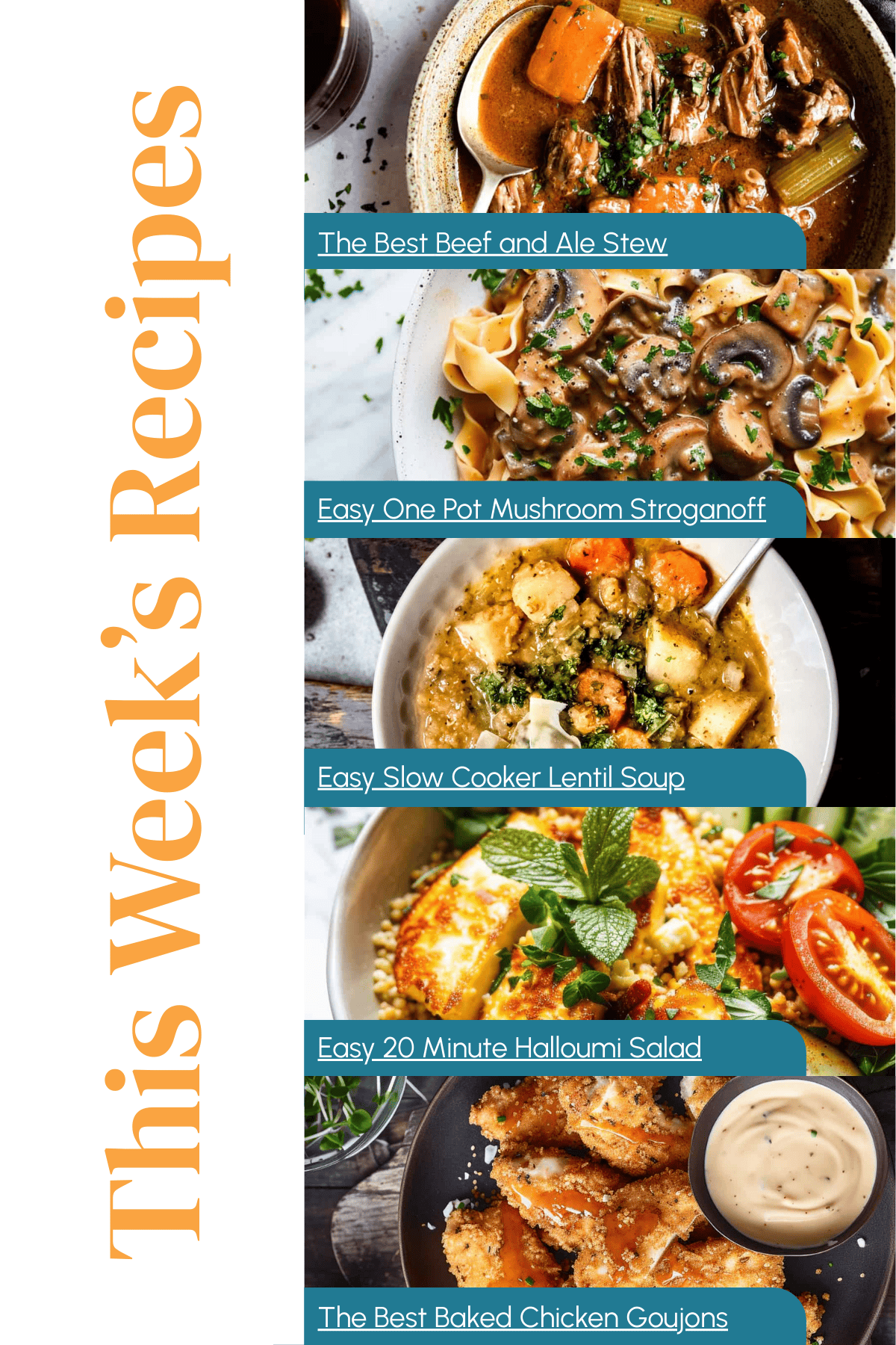 Meal plan photo collage.