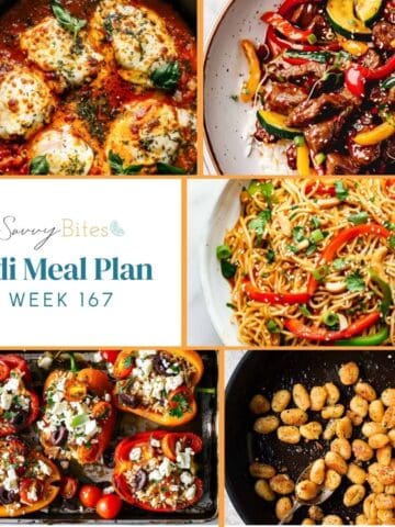 Aldi meal plan 167 photo collage.