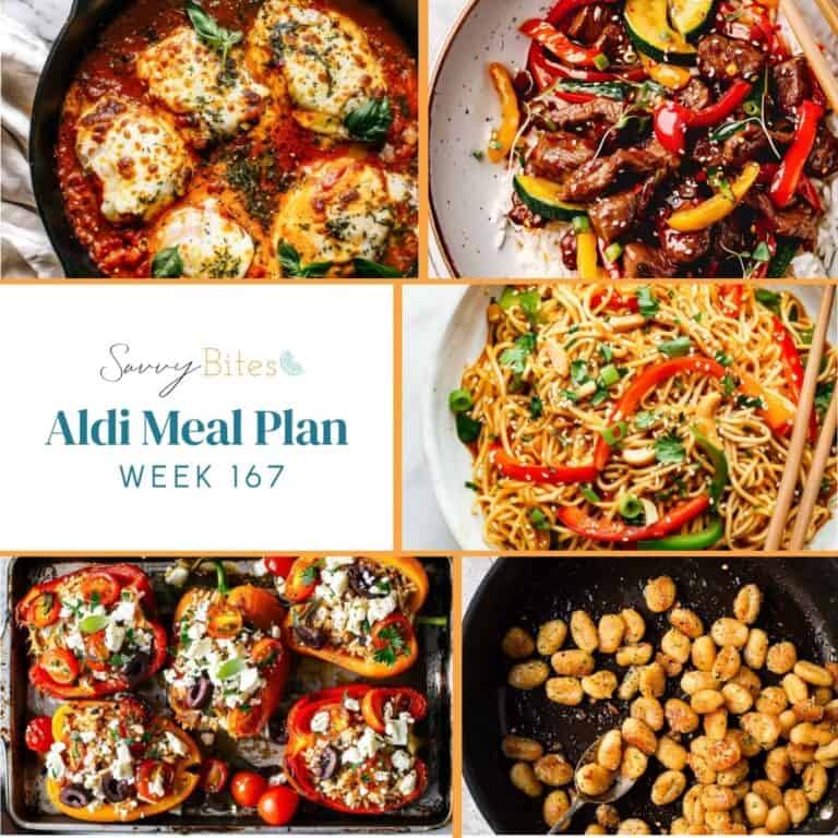 Aldi meal plan 167 photo collage.