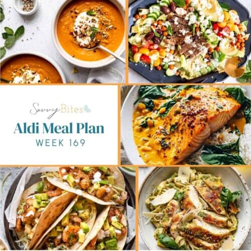 Meal plan photo collage.