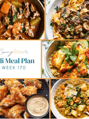 Meal plan photo collage.