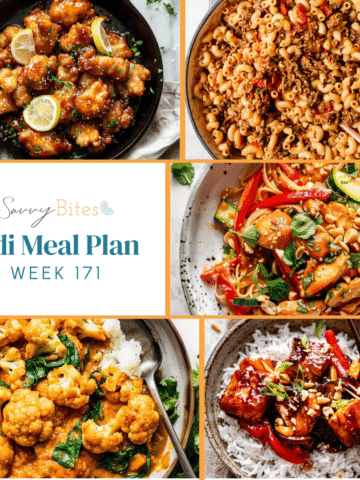 Meal plan photo collage.
