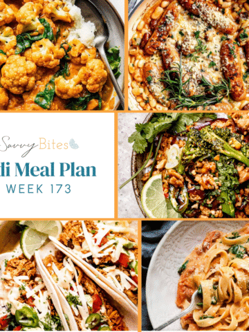 Meal plan photo collage.