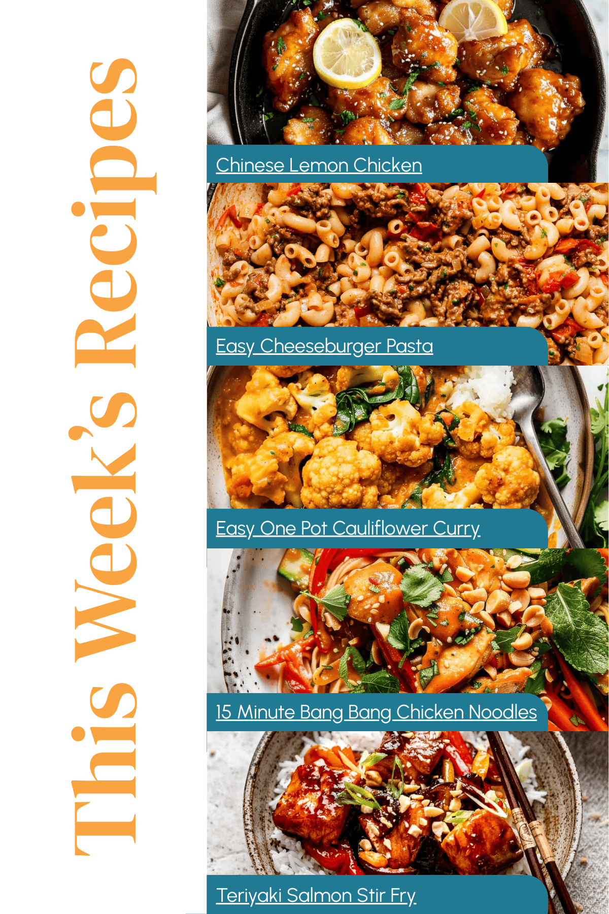 Meal plan photo collage.