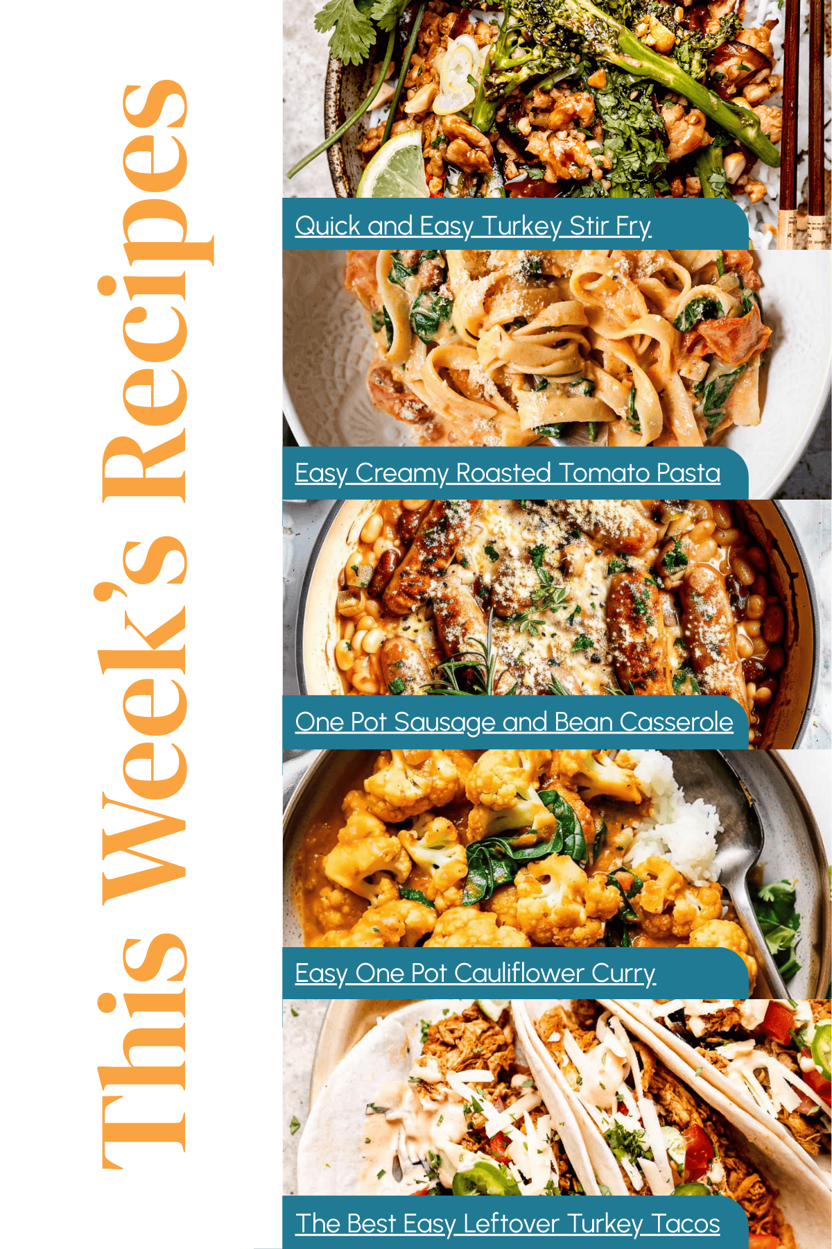 Meal plan photo collage.