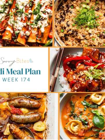 Meal plan photo collage.