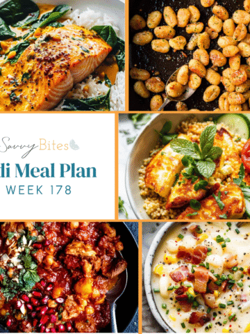 Meal plan photo collage.