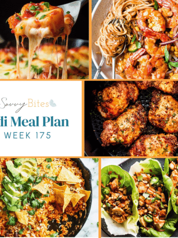 Meal plan photo collage.