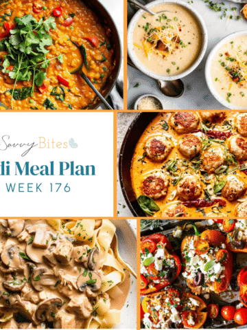 Meal plan photo collage.