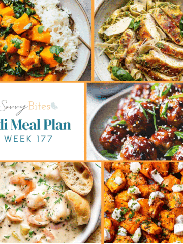Meal plan photo collage.