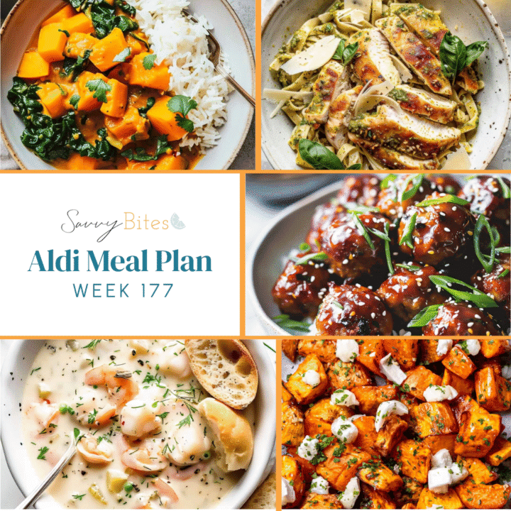 Meal plan photo collage.