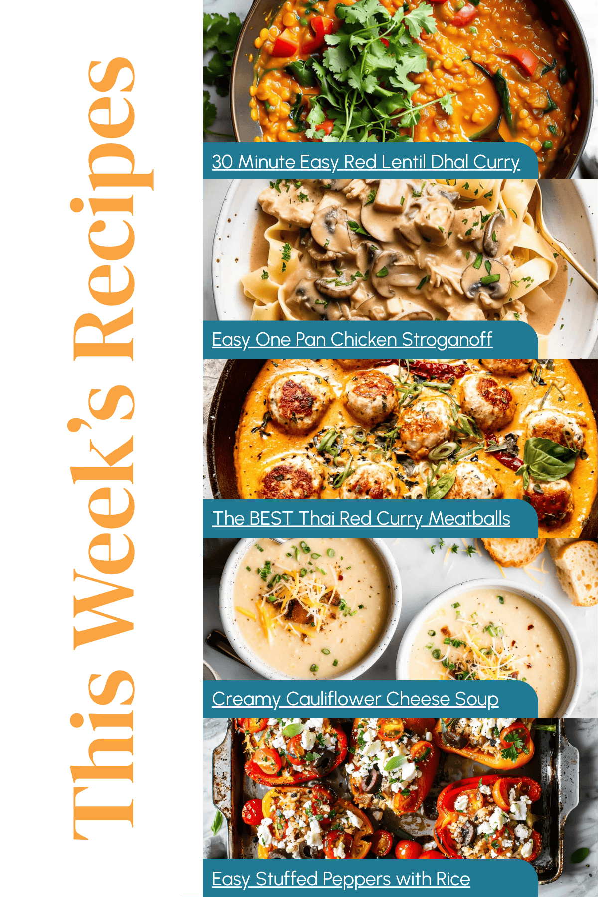 Meal plan photo collage.