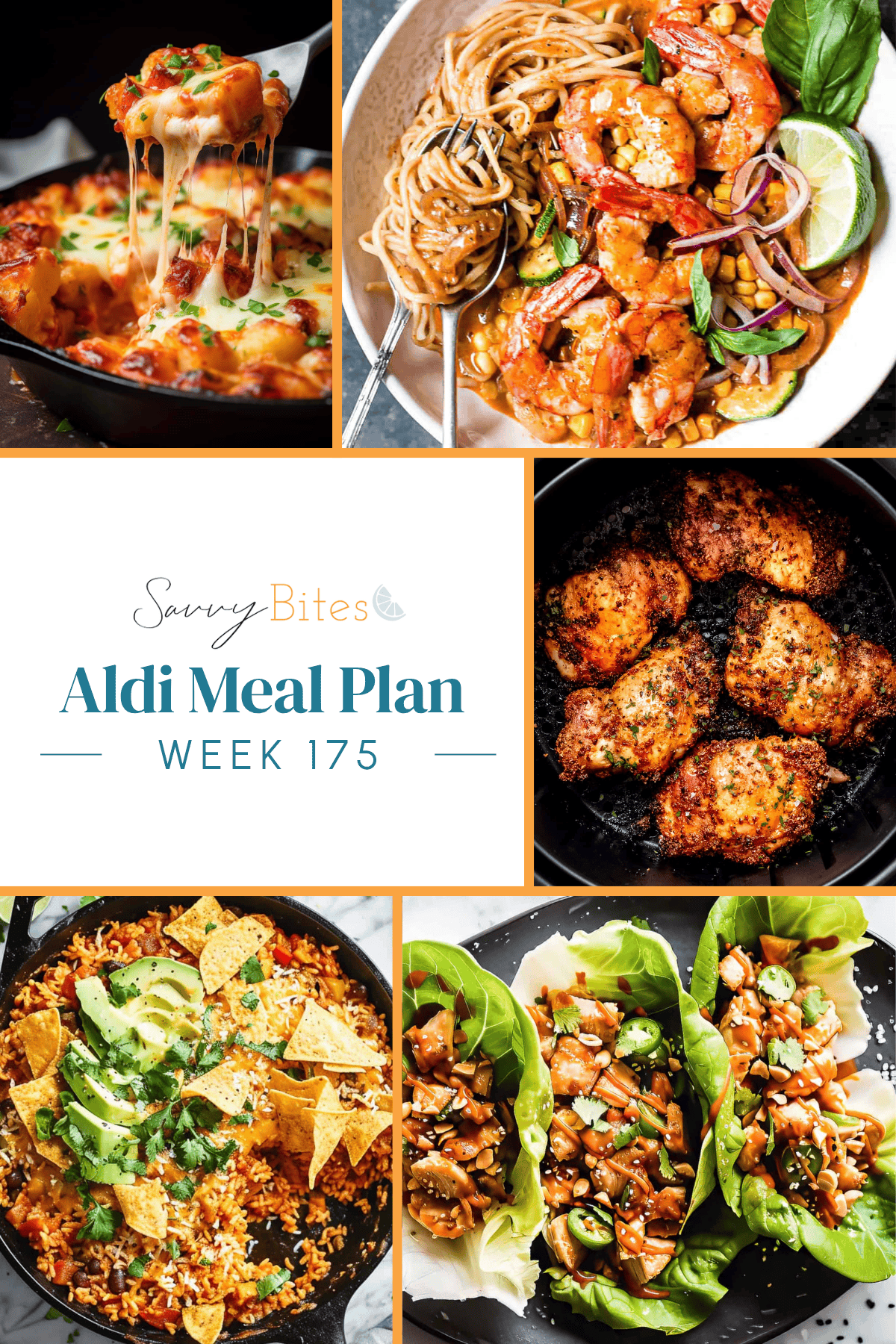 Meal plan photo collage.