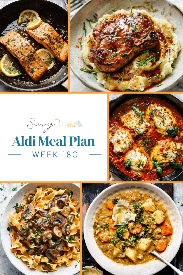 Meal plan photo collage.