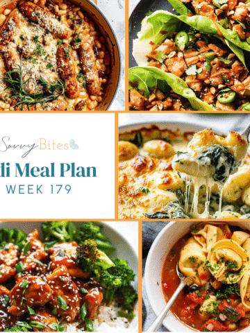 Meal plan photo collage.