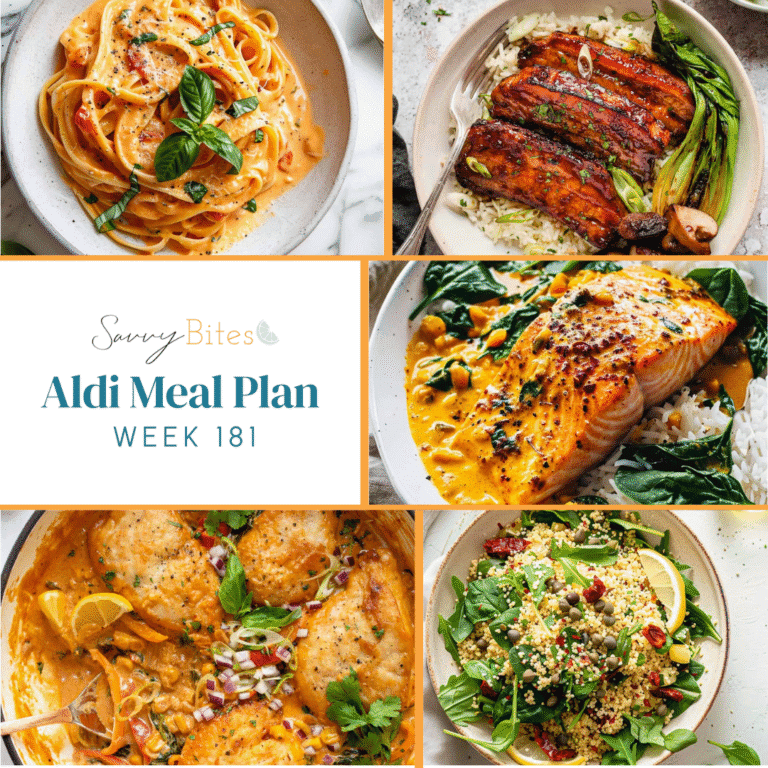 Meal plan photo collage.