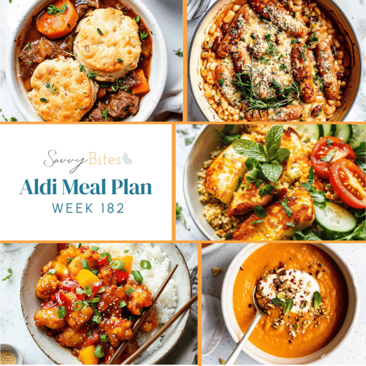 Meal plan photo collage.