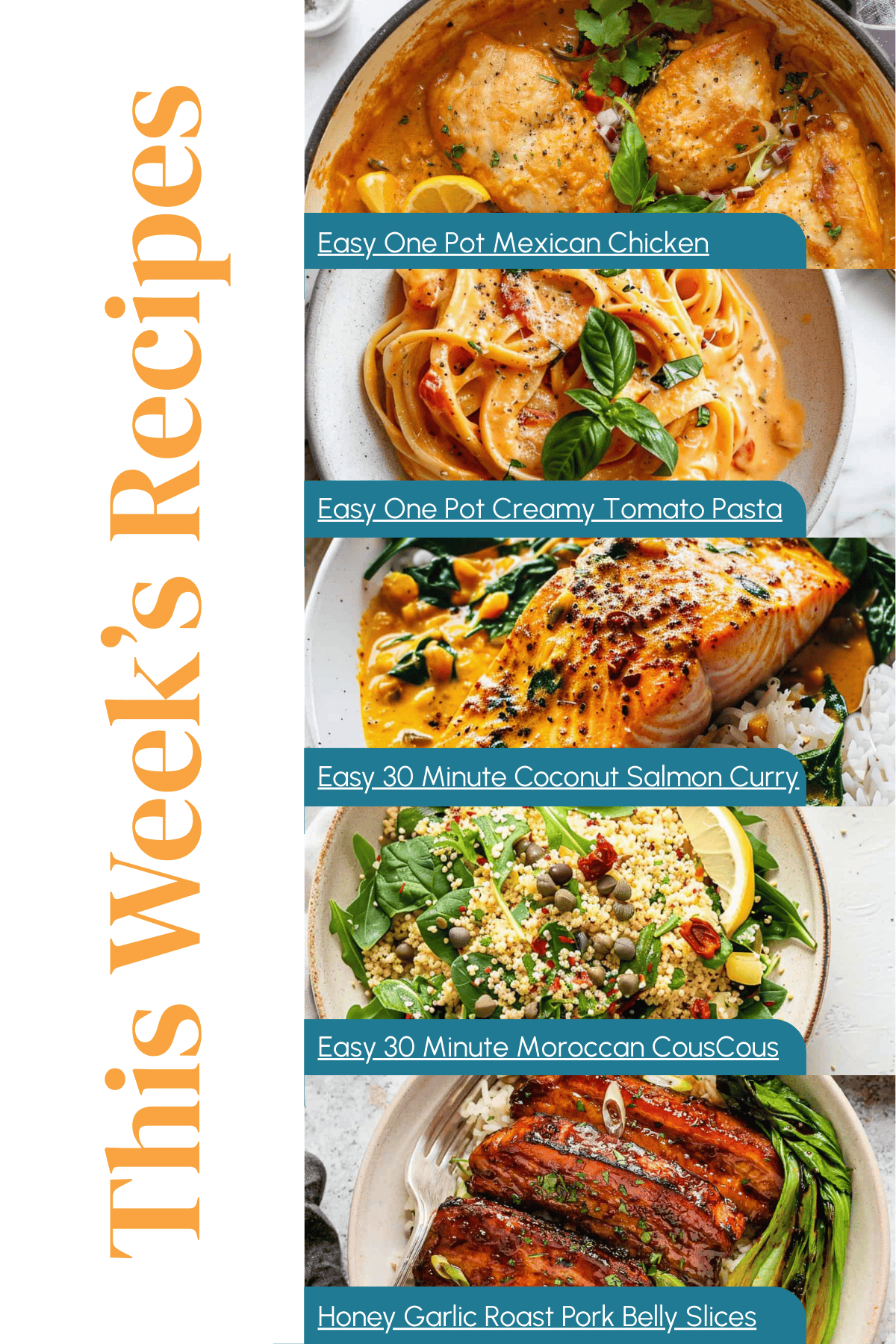 Meal plan photo collage.