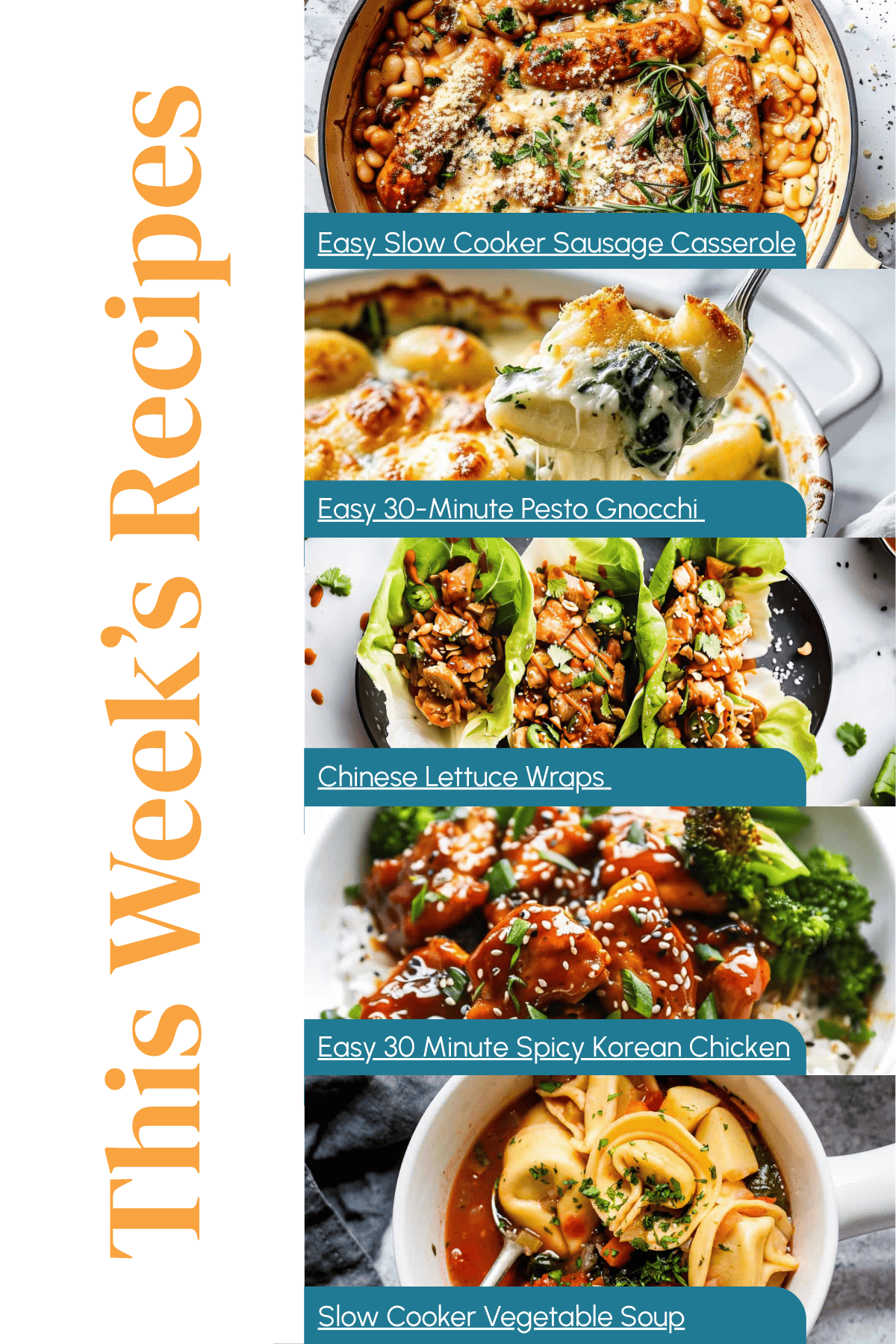 Meal plan photo collage.