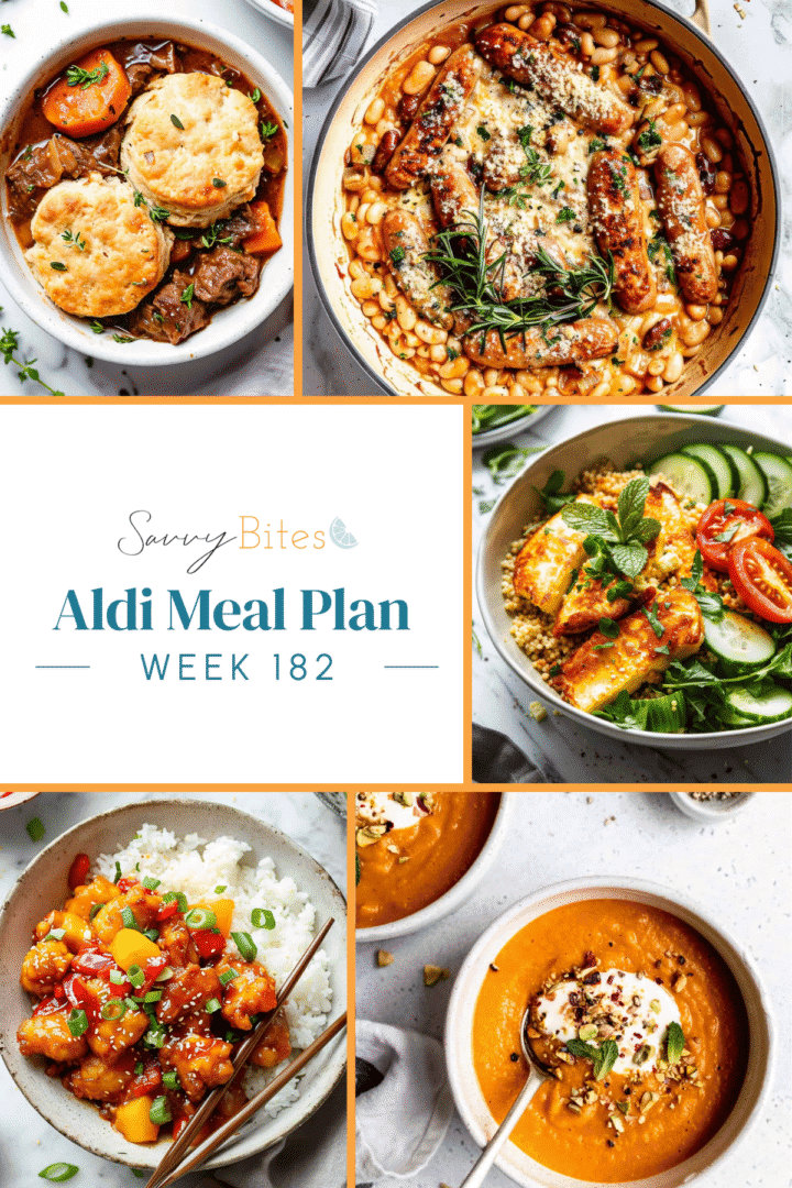 Meal plan photo collage.