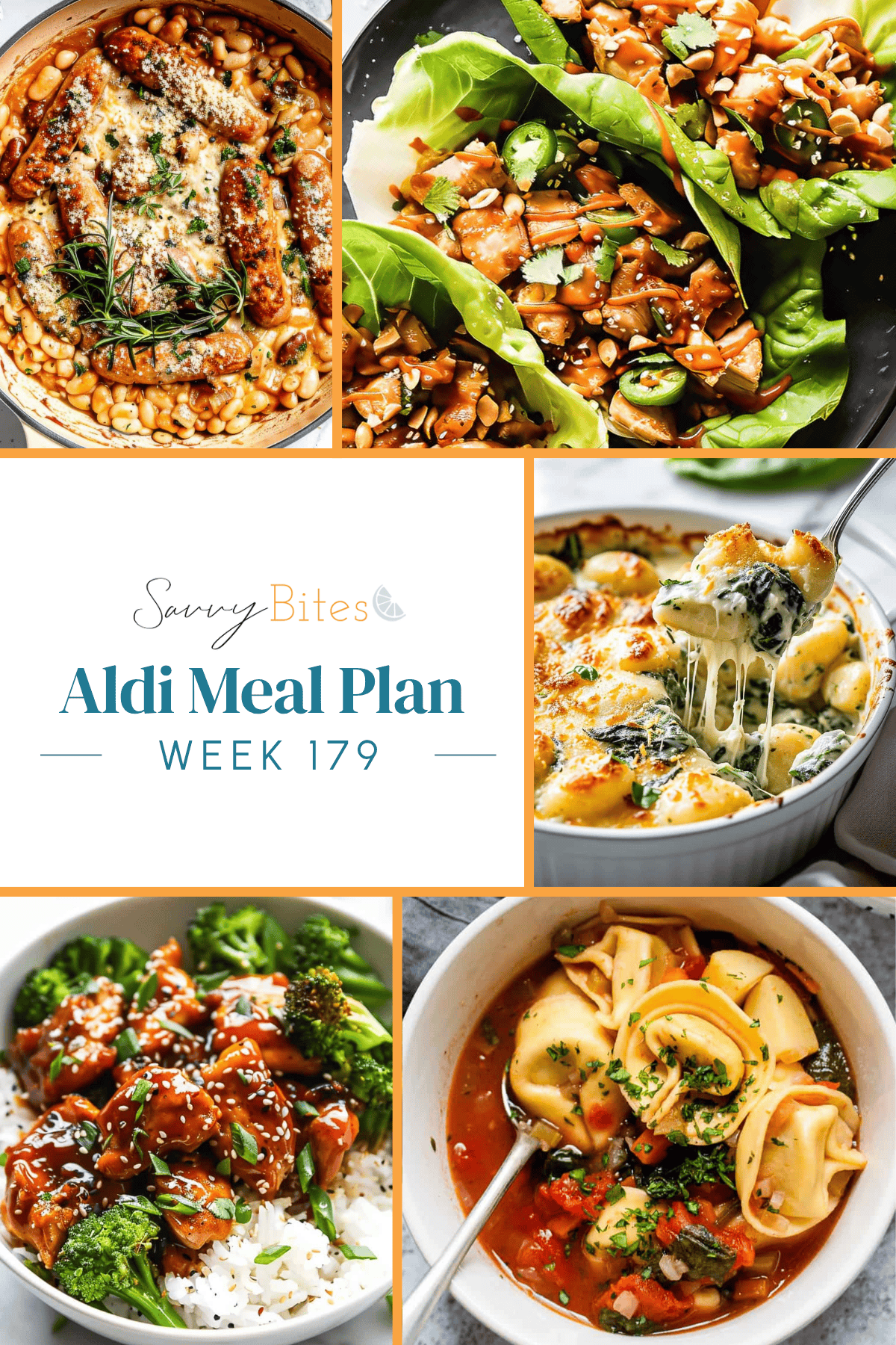 Meal plan photo collage.