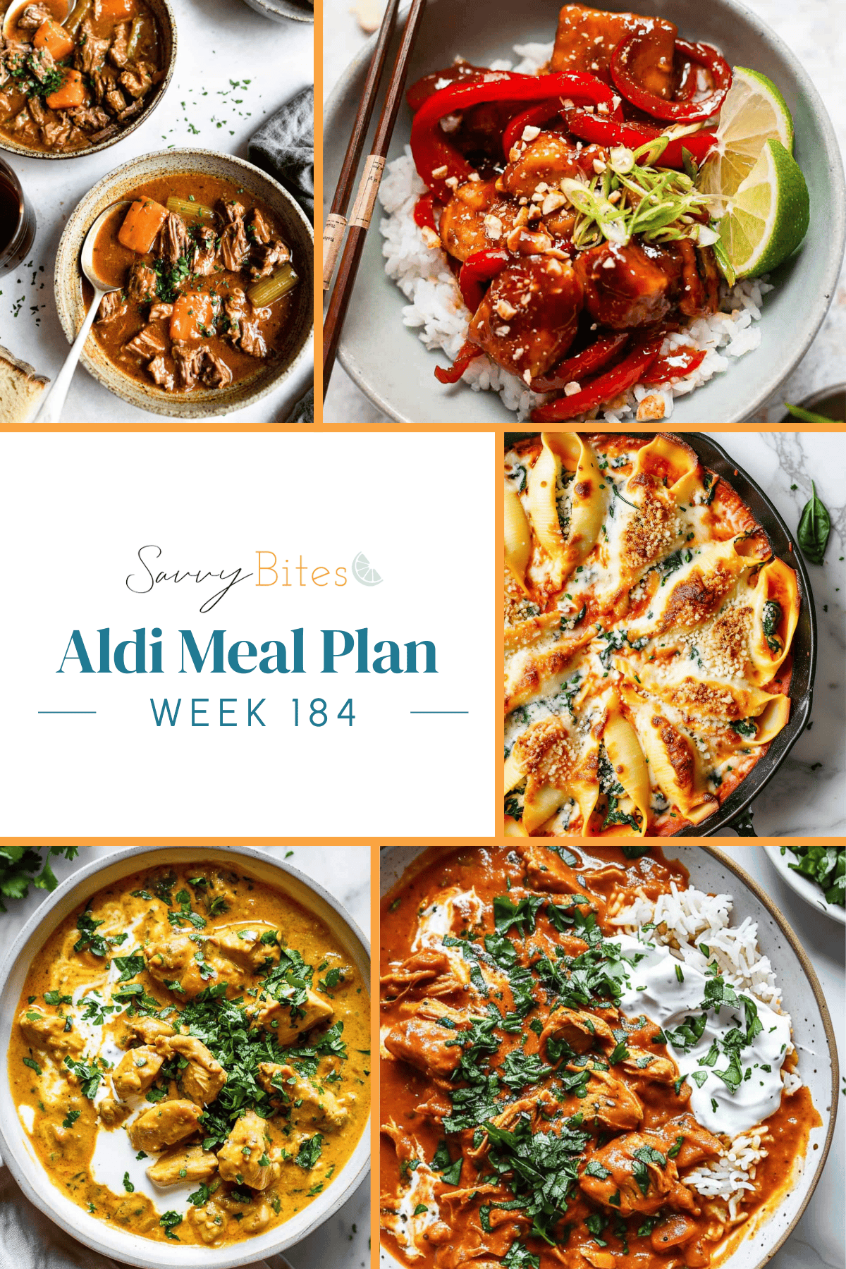 Meal plan photo collage.