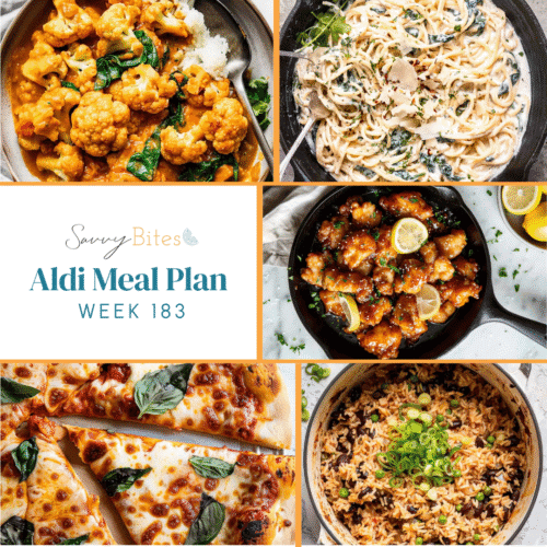 Meal plan photo collage.