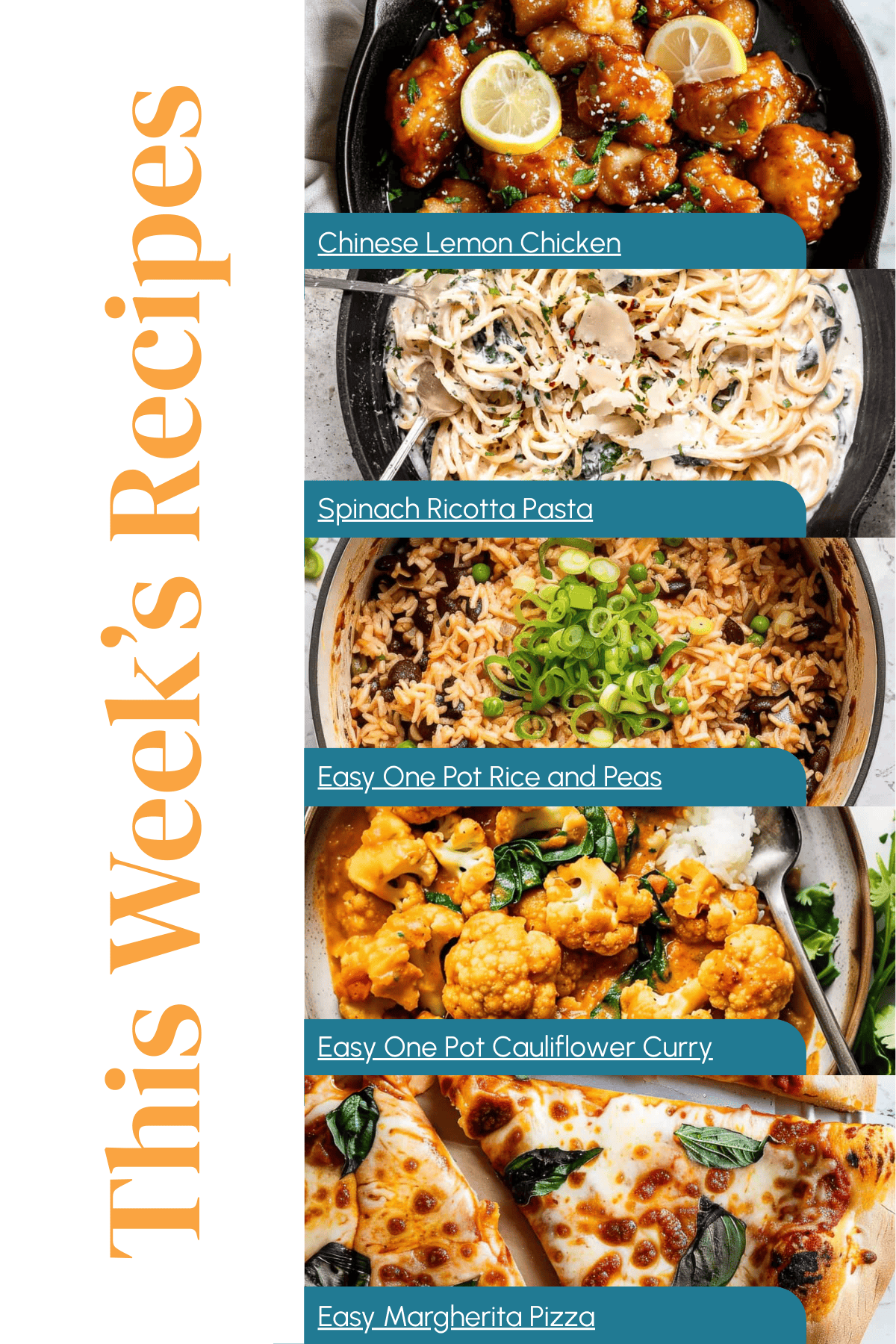 Meal plan photo collage.
