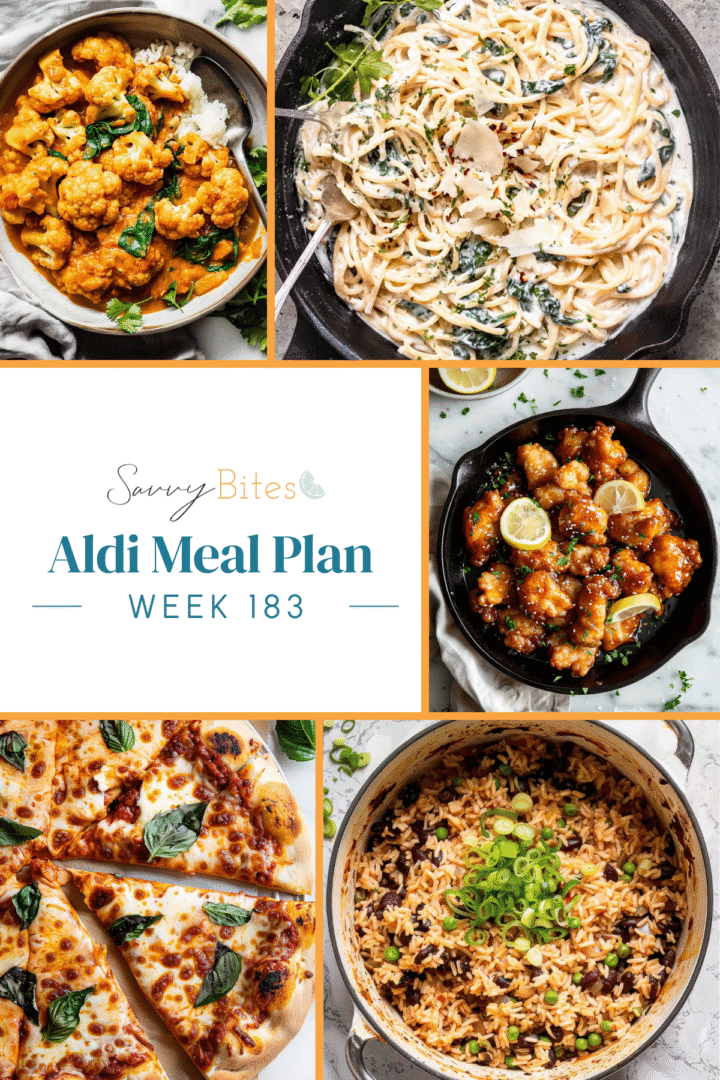 Meal plan photo collage.