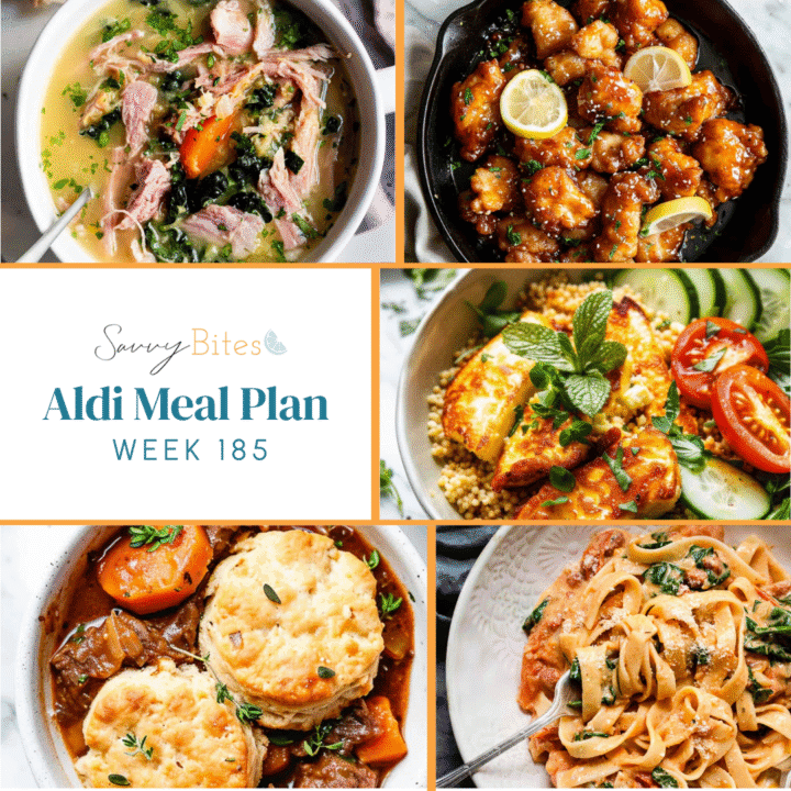 Meal plan photo collage.